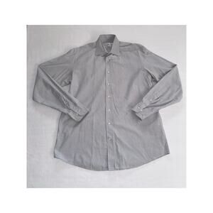 White Windowpane Men Carolina Herrera Button Down